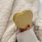 Love Heart Crossbody Handbag Women Kids Leather Small Shoulder Bag (Yellow)
