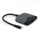 USB-C to HDMI-compatible PD USB3.0 4K HUB Adapter for Switch (Black Grey)