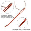 9x Large Eyes Bent Needles Threader Set Sewing Darning Free Threading