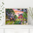 5D Diamond Painting Kit DIY House Full Round Drill Mosaic Home Decoration Gif