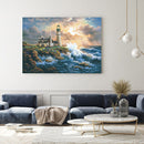 Lighthouse Landscape DIY Zero Base HandPainted Paint by Number Kits on Canvas