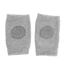1 Pair Antiskid Baby Kneepad Protector Soft Crawling Leg Warmers(Light Grey