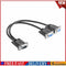 15 Pin VGA Male to 2 Female Y Splitter Cable Monitor Adapter for PC TV #F