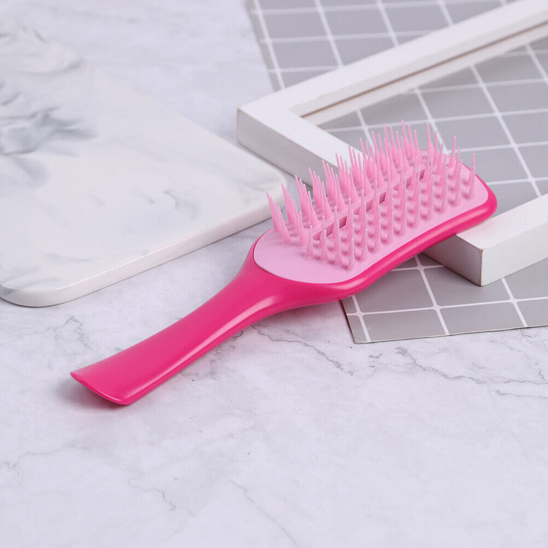 Anti-static Comb Hollow-out Massage Hair Brush Hairdressing Tool (Red) Newly