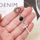 Party Religion Gothic Punk Heart Pendant Cross Necklace Jewelry Clavicle Chain