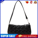 Retro Women Embossed Geometric PU Underarm Shoulder Bag Handbags (Black)