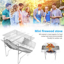 Foldable Stainless Steel BBQ Grill Rack Portable Camping Mini Barbecue Bracket