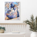 Frameless Oil Paint By Numbers Mom Carrying Baby DIY Canvas Picture Craft