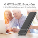 M.2 NGFF SSD to USB 3.1 Type-C Converter Adapter Enclosure Case Box (Black)