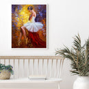 Ballet Girl Oil Paint By Numbers Kits Canvas DIY Hand Painted Wall Picture