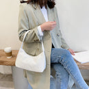 Women Handbag PU Leather Solid Alligator Print Pouch Ladies Top-handle Clutches