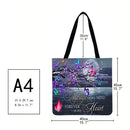 Moonlight butterfly Printed Shoulder Shopping Bag Casual Large Tote Handbag