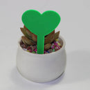 100pcs Plant Markers Garden Vegetable Heart Shape Tag Yard Label (Green)
