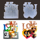 Photo Frame Mold - 2 Pieces DIY Making Photo Frame Kit - Love Heart (White)