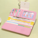 Long Women Wallets Card Holder Clutch Purse Coin Money Bag (Pink)