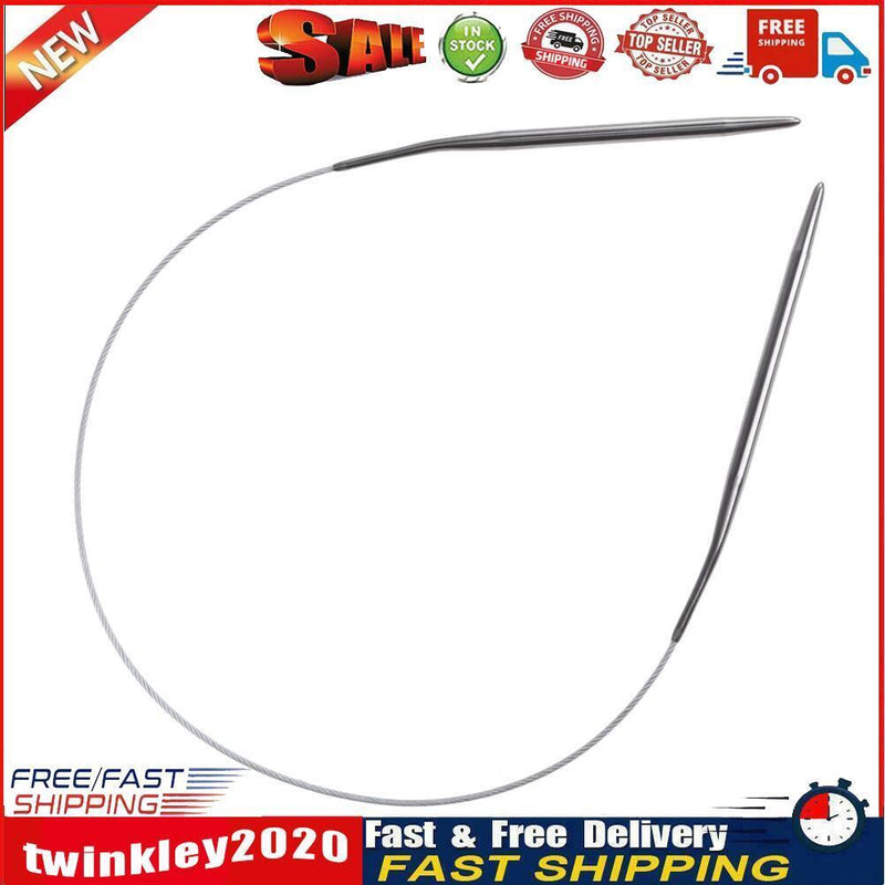 11pcs 17" 43cm Size 6-16 Stainless Circular Knitting Needles  Newly