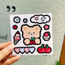 Cartoon Water Cup Stickers Cute Bear Rabbit Refrigerator Notebook Decals Gifts