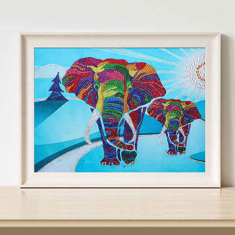 Part Drill Special-Shaped Diamond Painting Crystal Animal Elephant Mosaic