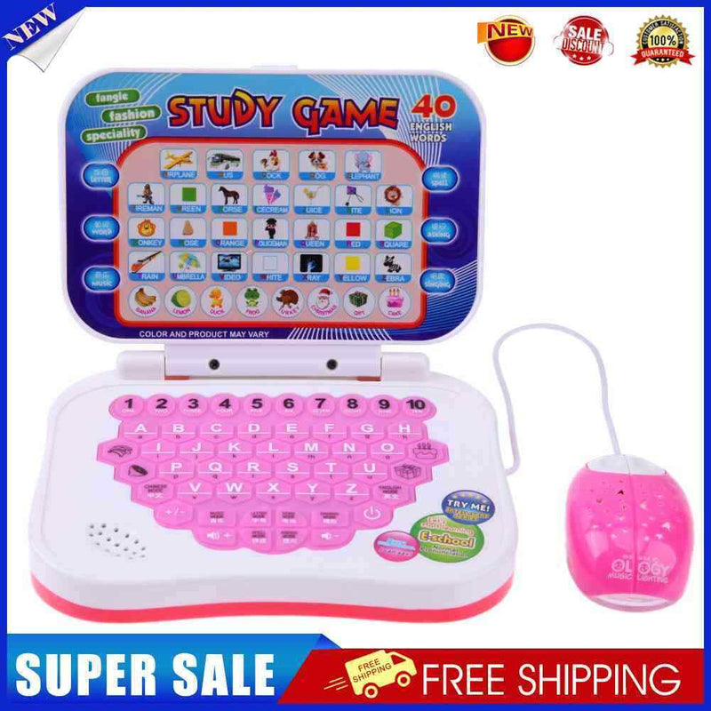 Bilingual Early Educational Learning Machine Kids Laptop Toys with Mouse