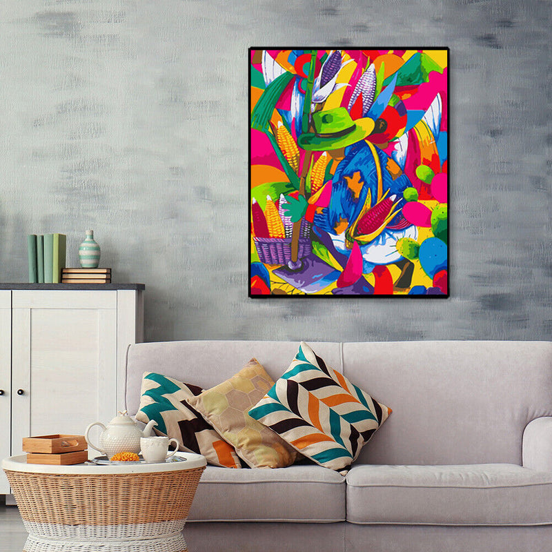 DIY Painting By Numbers on Canvas Abstract Oil Coloring Drawing Picture Art