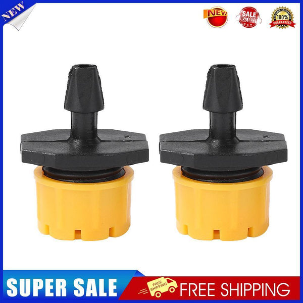 100pcs Adjustable Water Dropper Irrigation Hose Drip Head (Yellow)