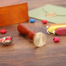 Retro Plant Pattern Wax Seal Stamps Wood Handle Sealing Wax DIY Crafts (06)