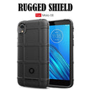Drop-Proof Soft TPU Shell Phone Back Cover Case Guard for Moto E6 (Black)