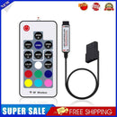 DC12V 4Pin Lamp Computer RGB LED Strip Light Wireless RF 17 Keys Controller