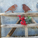 Art Metal Fence Ornament Insert Garden Statues Silhouettes Sparrow Bird-shaped