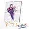 Flower Oil Paint By Numbers DIY Handpainted Home Decoration Unframed Umbrella