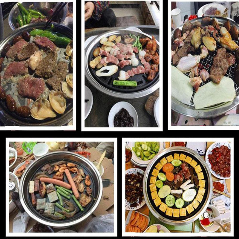 Barbecue Grill Pan Non-Stick Smokeless Gas Stove Plate Household Roasting Gadget