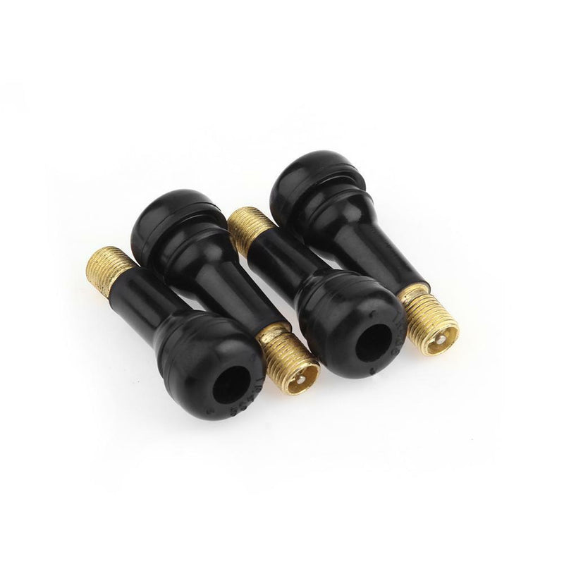 4pcs TR438 Snap-in Rubber Tubeless Tire Car Wheel Tyre Valves with Dust Cap
