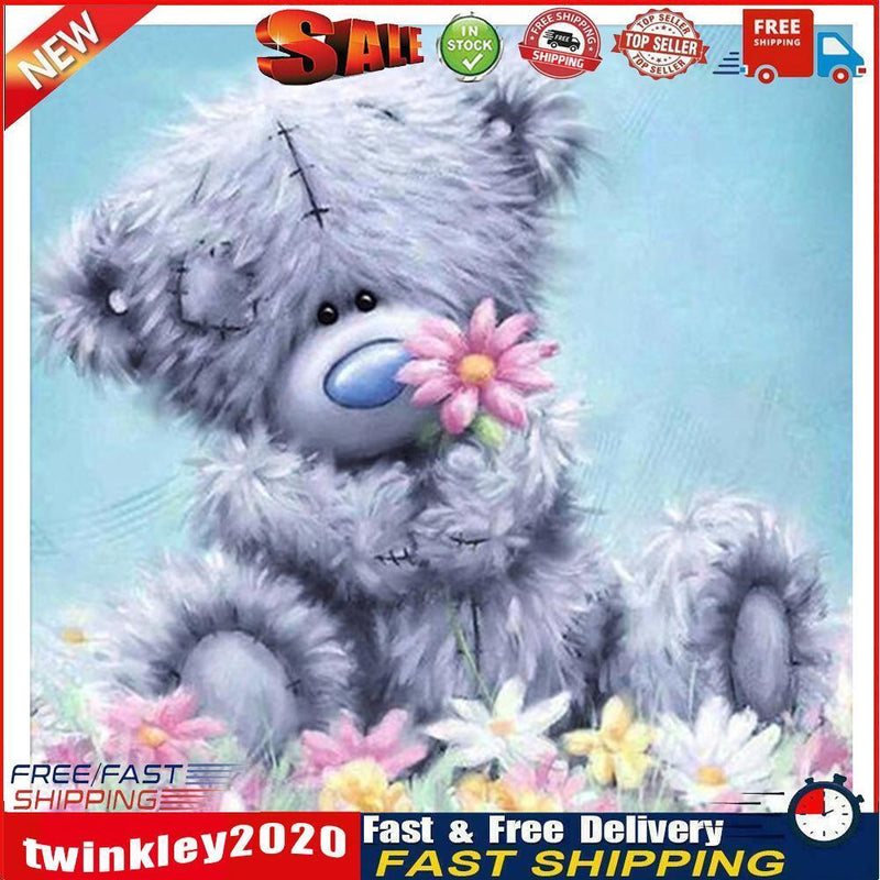 DIY 5D Diamond Embroidery Bear Painting Cross Stitch Craft Decor Kit Newly