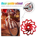 Aluminum Ceramic Bearing MTB Road Bike Rear Derailleur Pulley (13T Red) Newly