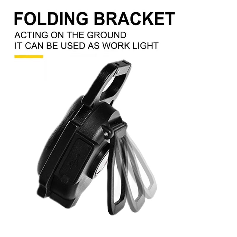 Mini LED Flashlight Portable Work Lights Pocket Keychains Torch USB Rechargeabl`