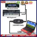 6FT PC USB to MIDI Keyboard Interface Converter Cable Cord