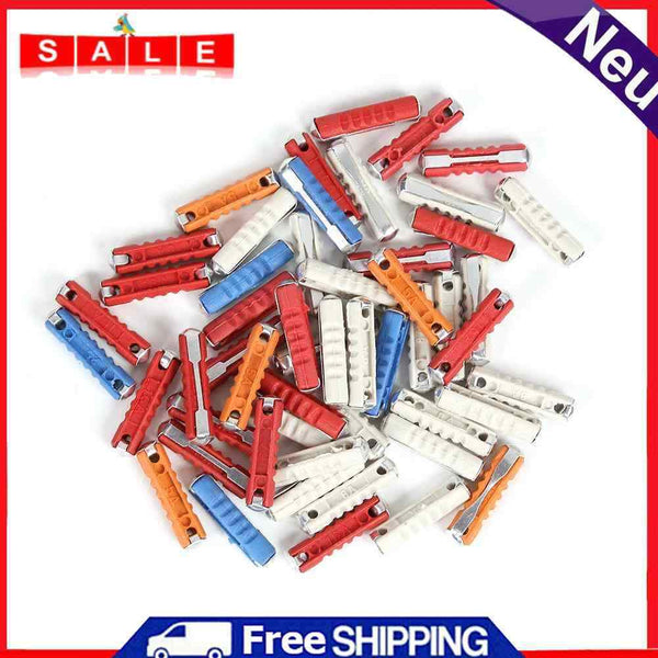 50x EU Classic Car Fuse Kit Plastic+Zinc 5A 8A 16A 25A Torpedo Automotive Fuse