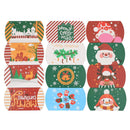 12pcs Christmas Pillow Shaped Paper Gift Boxes Santa Claus Deer Snowman Favour~