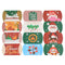 12pcs Christmas Pillow Shaped Paper Gift Boxes Santa Claus Deer Snowman Favour~