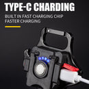 Mini LED Flashlight Keychain Rechargeable Can Opener Camping Work Light (A)