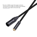 TRS 3.5mm Female to XLR 3 Pin Male Adapter for Cannon Plug Audio Cable Converter