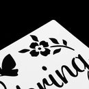 Word Stencils Welcome Theme Signs Four Season Pattern Festival Ornament