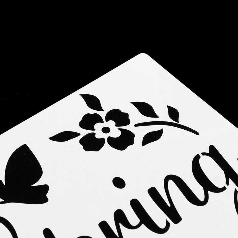 Word Stencils Welcome Theme Signs Four Season Pattern Festival Ornament