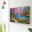 DIY Diamond Painting Embroidery 5D River Tree Cross Stitch Mosaic Needlewor