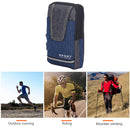 Men Oxford Cloth Belt Bags Zipper Reflective Striped Fanny Pack (Blue) Newly