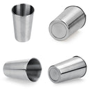 500ML Stainless Steel Cups 16oz Tumbler Pint Glasses 18/8 Metal Cups
