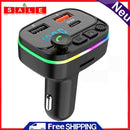 Car Bluetooth-Compatible 5.0 FM Transmitter Mic Audio Receiver Car MP3 Player