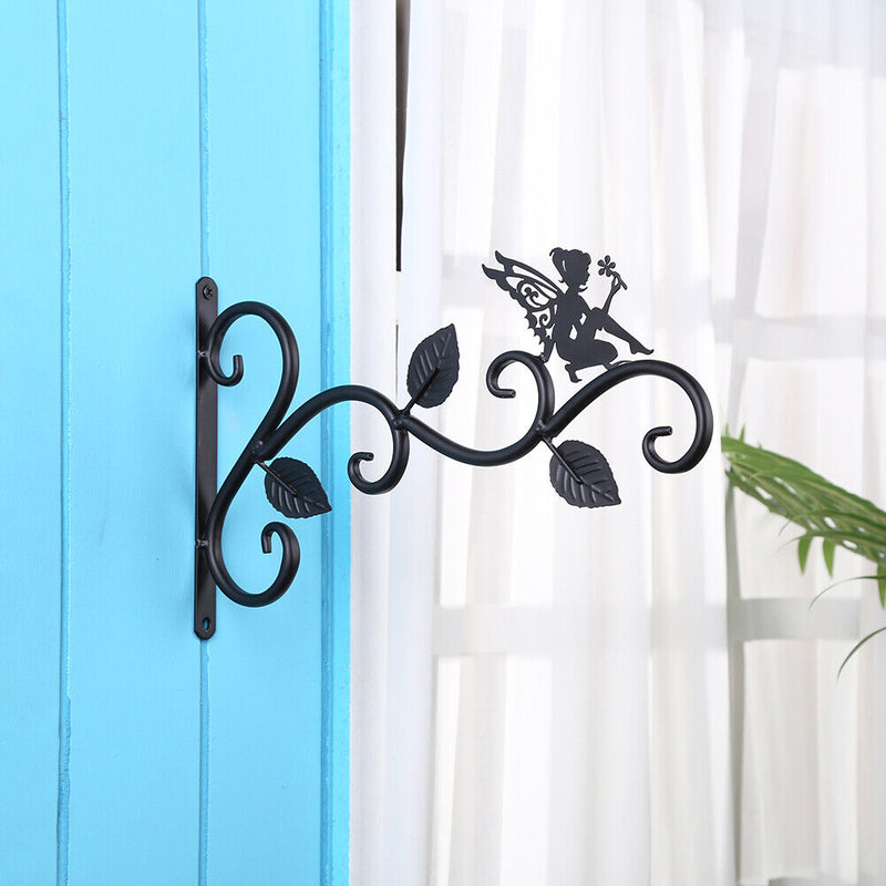 Wrought Iron Hanging Flower Basket Decorative Hanger Bracket (Flower Fairy)