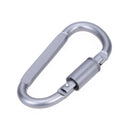 1pcs Travel D-Shaped Aluminum Alloy Carabiner Screw Lock Hook Clip Sch