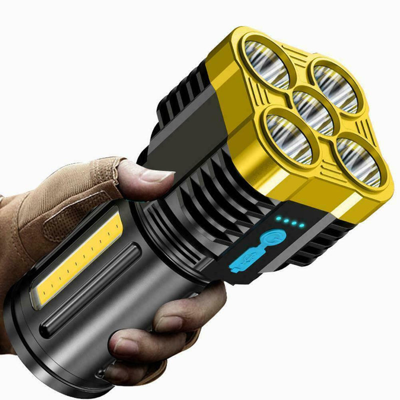 High Power 5 Core LED Torch Super Bright USB Outdoor Camping 2022 S8P0